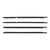 4PCS Door Glass Belt Outer Molding Weatherstrip For Land Cruiser LC100 98-07