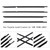 4PCS Door Glass Belt Outer Molding Weatherstrip For Land Cruiser LC100 98-07