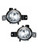 2008-2011 BMW X6 E71 E72 Pair Front Fog Light Lamps Without Bulbs Black and Clear Generic