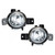 2008-2011 BMW X6 E71 E72 Pair Front Fog Light Lamps Without Bulbs Black and Clear Generic