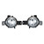 2008-2011 BMW X6 E71 E72 Pair Front Fog Light Lamps Without Bulbs Black and Clear Generic