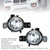 2008-2011 BMW X6 E71 E72 Pair Front Fog Light Lamps Without Bulbs Black and Clear Generic