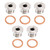 5 Pack 304 Stainless Steel M18 x 1.5mm Inner Hex Head Sensor blanking Plug Cap