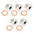 5 Pack 304 Stainless Steel M18 x 1.5mm Inner Hex Head Sensor blanking Plug Cap