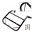 2021-2023 HONDA CRF250L JP Ver. Saddle Bag Mounting Bracket Luggage Rack Right Side bag Holder Black Generic