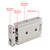 SMC CXSM15-30 CXSM1030 Air Cylinder Pneumatic Dual Rod Cylinder Double Acting