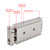 SMC CXSM15-60 CXSM1030 Air Cylinder Pneumatic Dual Rod Cylinder Double Acting