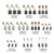 60Pcs 10 Sizes Electric Motor Carbon Brushes Replacement For Power Tool