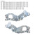 2004-2010 Toyota Sienna CE Left & Right Center Sliding Door Hinger & Rolle 68380-08031 Generic