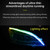 Ultra Thin Car LED Headlight Daytime Running Iridescent Light Eyebrow Strip With Remote control 60cm
