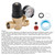 RV Water Pressure Regulator For RV Camper. Brass Lead-Free Adjustable Camper Water Pressure Regulator with 0-160 PSI Gauge Reducer Valve W Filter