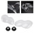 2003-2008 Mercedes Benz W230/R230 SL500 SL600 2Pcs Headlight Shell Lens Cover+Glue Generic