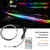 Central Control Ambient Interior Colorful LED Flowing Decorative Light 110cm+35cm