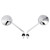 Chrome Rearview Mirror Set For Vespa LX 50 2T/4T & LX 125 & LX 150 2005-2013