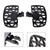 2017-2025 Honda Rebel 500 1 Pair Front Footpegs Aluminum Alloy Generic