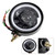 9-Bulbs Beam Headlight Fog Lamp Custom 5.75" Black For Racer Bobber Chopper