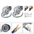 Motorcycle Beam Headlight Fog Lamp Custom Chrome #D17 For Racer Bobber Chopper
