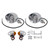 Motorcycle Beam Headlight Fog Lamp Custom Chrome #D18 For Racer Bobber Chopper