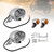 Motorcycle Beam Headlight Fog Lamp Custom Chrome #D18 For Racer Bobber Chopper