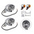 Motorcycle Beam Headlight Fog Lamp Custom Chrome #D18 For Racer Bobber Chopper