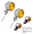 Motorcycle Beam Headlight Fog Lamp Custom Chrome #D20 For Racer Bobber Chopper