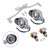 Motorcycle Beam Headlight Fog Lamp Custom Chrome #D22 For Racer Bobber Chopper