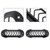 2024-2025 BMW R1300GS Adventure Spotlight Grille Universal Protector Guard Black Generic