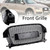 2011-2015 Audi Q3 RSQ3 Style Front Honeycomb Mesh Grille Gloss Black Generic