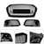 2018-2019 Audi Q5 SQ5 Front Honeycomb Mesh Grill+Fog Lamp Grille Gloss Black Generic