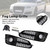 2015-2017 Audi A8 S8 2PCS Black Front Fog Grille Gloss Black Generic