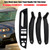 2008-2014 BMW E71/E72 X6 SAV 4pcs Black Inner Door Panel Handle Pull Trim Cover 51416975777 51416969401 51416969402*2 Generic