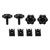 1993-2018 Touring 4 Pack Saddlebag Lock Mounting Theft Deterrent Bolt Screws Black Generic