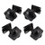 1993-2018 Touring 4 Pack Saddlebag Lock Mounting Theft Deterrent Bolt Screws Black Generic
