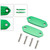 2013-2025 Kawasaki Ninja ZX6R Mirror Block Off Blanking Plates Green Generic
