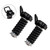2X Tie Down Anchor With D-Ring 1" Black Black For Polaris Rzr 570 800 900 1000
