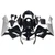 2003-2004 Honda CBR600RR Amotopart Fairings Black & Silver Honda Racing Customs Fairing