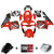 2003-2004 Honda CBR600RR Amotopart Fairings Red & Black Honda Racing Customs Fairing