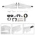 2024-2025 SCRAMBLER 400 X Motorcycle Protector Hand Guards White Generic