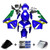 2005-2006 Honda CBR600RR Amotopart Fairings Blue & Green Movistar Racing Customs Fairing