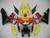 2005-2006 Honda CBR600RR Amotopart Fairings Yellow Black Valentino Rossi Racing Customs Fairing