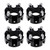 Yamaha Club Car Ezgo 2 Inch Golf Cart Wheel Spacers Kit With Lug Nuts Black Generic