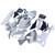 2005-2006 Honda CBR600RR Amotopart Fairings White & Silver Repsol Racing Customs Fairing