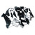 2005-2006 Honda CBR600RR Amotopart Fairings Black & Silver CBR Racing Customs Fairing