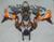 Fairings Honda CBR 600 RR Black & Orange Flame Racing (2007-2008) Fairings Honda CBR 600 RR Black & Orange Flame Racing (2007-2008)