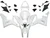 2007-2008 Honda CBR600RR Amotopart Fairings White CBR Racing Customs Fairing