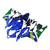 2007-2008 Honda CBR600RR Amotopart Fairings Blue & Green Movistar Racing Customs Fairing
