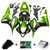 2007-2008 Honda CBR600RR Amotopart Fairings Metallic Black & Green Honda Racing Customs Fairing