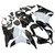 2009-2012 Honda CBR600RR Amotopart Fairings Black West CBR Racing Customs Fairing