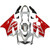 2001-2003 Honda CBR 600 F4i Amotopart Fairings Silver & Red F4i Racing Customs Fairing