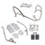 2022-2025 HONDA ADV350 Upper + Lower Engine Guard Frame Crash Bar Kit Silver Generic
